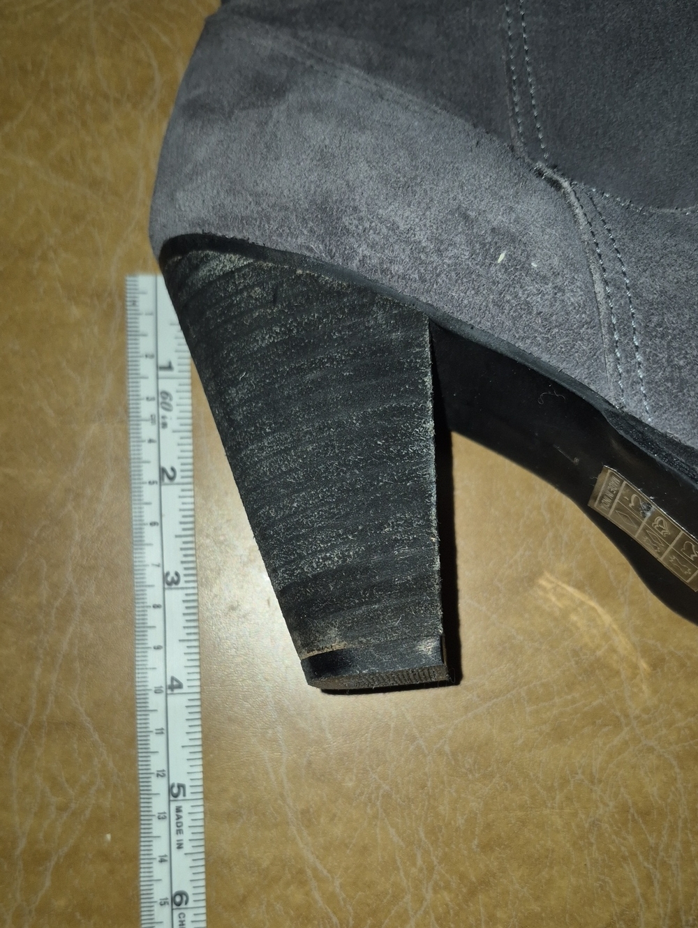 Jeffrey Campbell Kamala Grey Suede Heeled Boots..size 7 - Picture 6 of 9